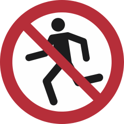 P048- ISO 7010 - Panneau Ne pas courir