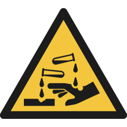 W023- ISO 7010 - Panneau Danger, Substances corrosives