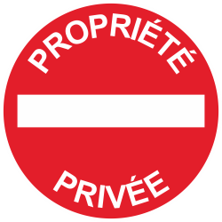 Sticker Panneau Propriété Privée