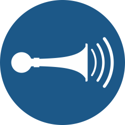 M029- ISO 7010 - Panneau Klaxon