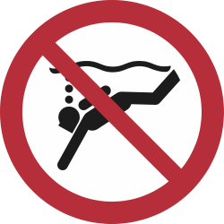 P051- ISO 7010 - Panneau Plongée autonome interdite