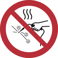 P039- ISO 7010 - Panneau Travaux à chaud interdits