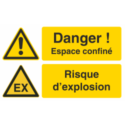 Autocollant Espace Confiné / Risque d’explosion