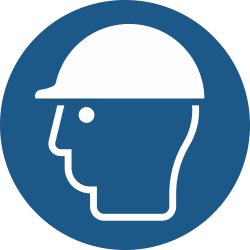 M014- ISO 7010 - Panneau Casque de protection obligatoire