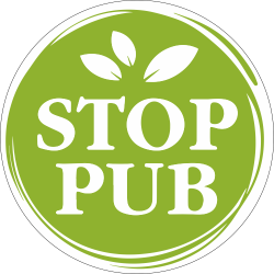 Sticker Stop Pub Écologie Feuilles