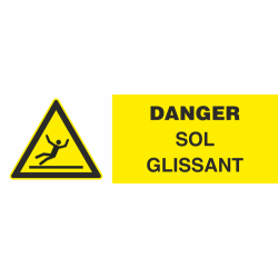 Panneau Danger sol glissant