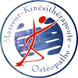 Sticker Logo Kinésithérapeute Masseur Osteopathe Etoiles