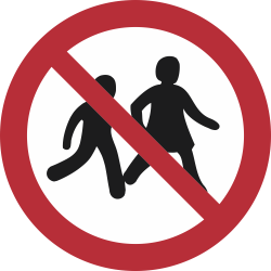 P036- ISO 7010 - Panneau Accès interdit aux enfants