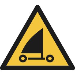 W059- ISO 7010 - Panneau Danger, Pratique du char à voile