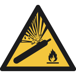 W029- ISO 7010 - Panneau Danger, Bouteille pressurisée