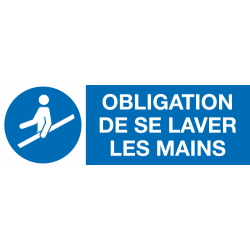 Panneau Obligation de se laver les mains