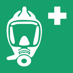 E029 - ISO 7010 - Panneau Appareil respiratoire pour l’évacuation d’urgence