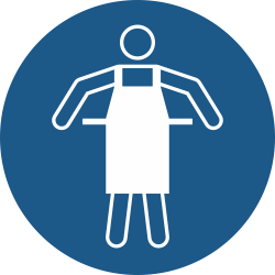 M026- ISO 7010 - Panneau Tablier de protection obligatoire