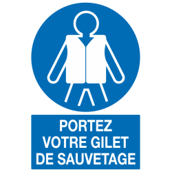 Panneau Portez votre gilet de sauvetage