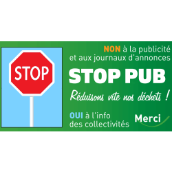 Sticker STOP PUB écologie