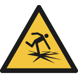 W043- ISO 7010 - Panneau Danger, Glace mince