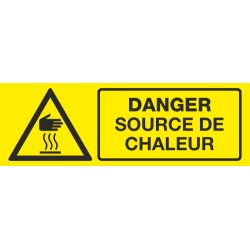 Panneau Danger source de chaleur