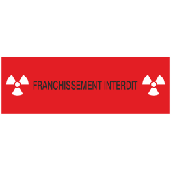 Autocollant Franchissement interdit