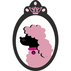 Autocollant Fashion Chien Caniche