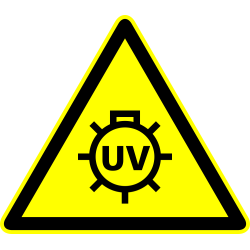 Autocollant Panneau Danger Uv