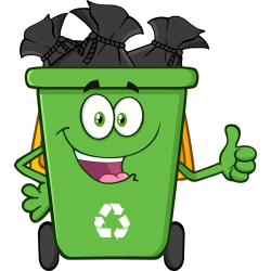 Autocollant Poubelle Pleine Respect Environnement Et Recyclage