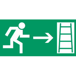 Autocollant Signalisation Sortie Secours Echelle 2