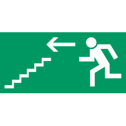 Autocollant Signalisation Sortie Secours Escalier 1