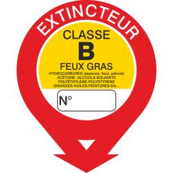 Autocollant Signalisation Extincteur Classe B