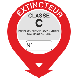 Autocollant Signalisation Extincteur Classe C