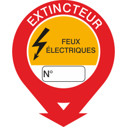 Autocollant Signalisation Extincteur Feux Electrique