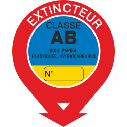 Autocollant Signalisation Extincteur Classe Ab