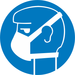 Autocollant Obligation Protéger Voies Respiratoires