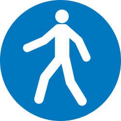 Autocollant Obligation Passage Piéton