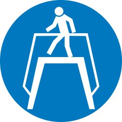 Autocollant Obligation Passer Par Passerelle