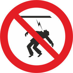 Autocollant Interdiction De Toucher Haute Tension