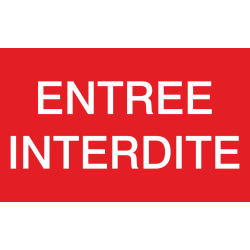 Autocollant Interdiction D'entrer
