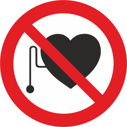 Autocollant Interdiction Aux Porteurs D'un Appareil Cardiaque