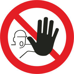 Autocollant Interdit D'accès Aux Personnes Non Autorisées