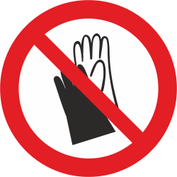 Autocollant Port De Gants De Protection Interdit