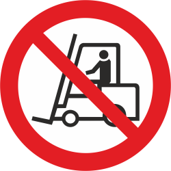 Autocollant Interdiction Aux Véhicules De Manutention