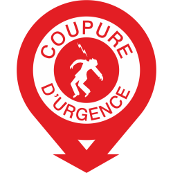 Autocollant Coupure D'urgence