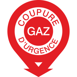Autocollant Coupure Gaz D'urgence