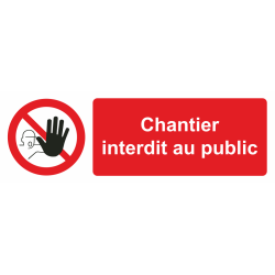 Autocollant Chantier Interdit Au Public