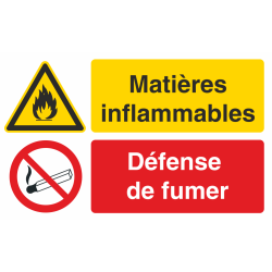 Autocollant Matières Inflammables / Défense De Fumer