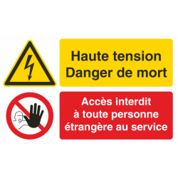 Autocollant Haute Tension Danger De Mort