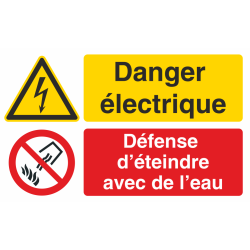 Autocollant Danger électrique