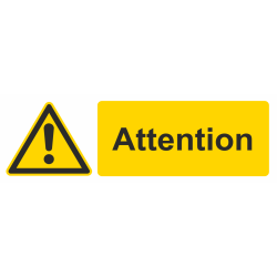 Autocollant Attention