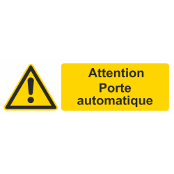 Autocollant Attention Porte Automatique