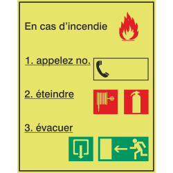 Autocollant Consigne De Sécurité Incendie 2
