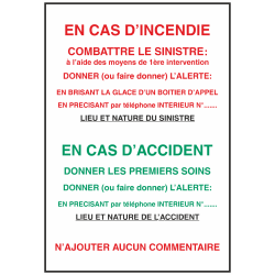 Autocollant Consigne De Sécurité